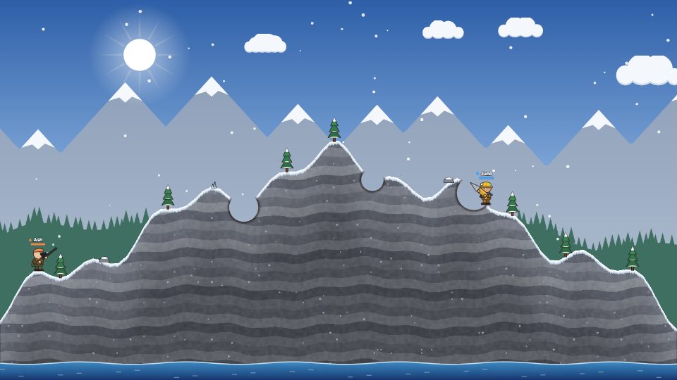Twin Peaks map: A snowy mountain with the high ground in the centre. The summit sees everyone, and everyone can shoot at the summit.